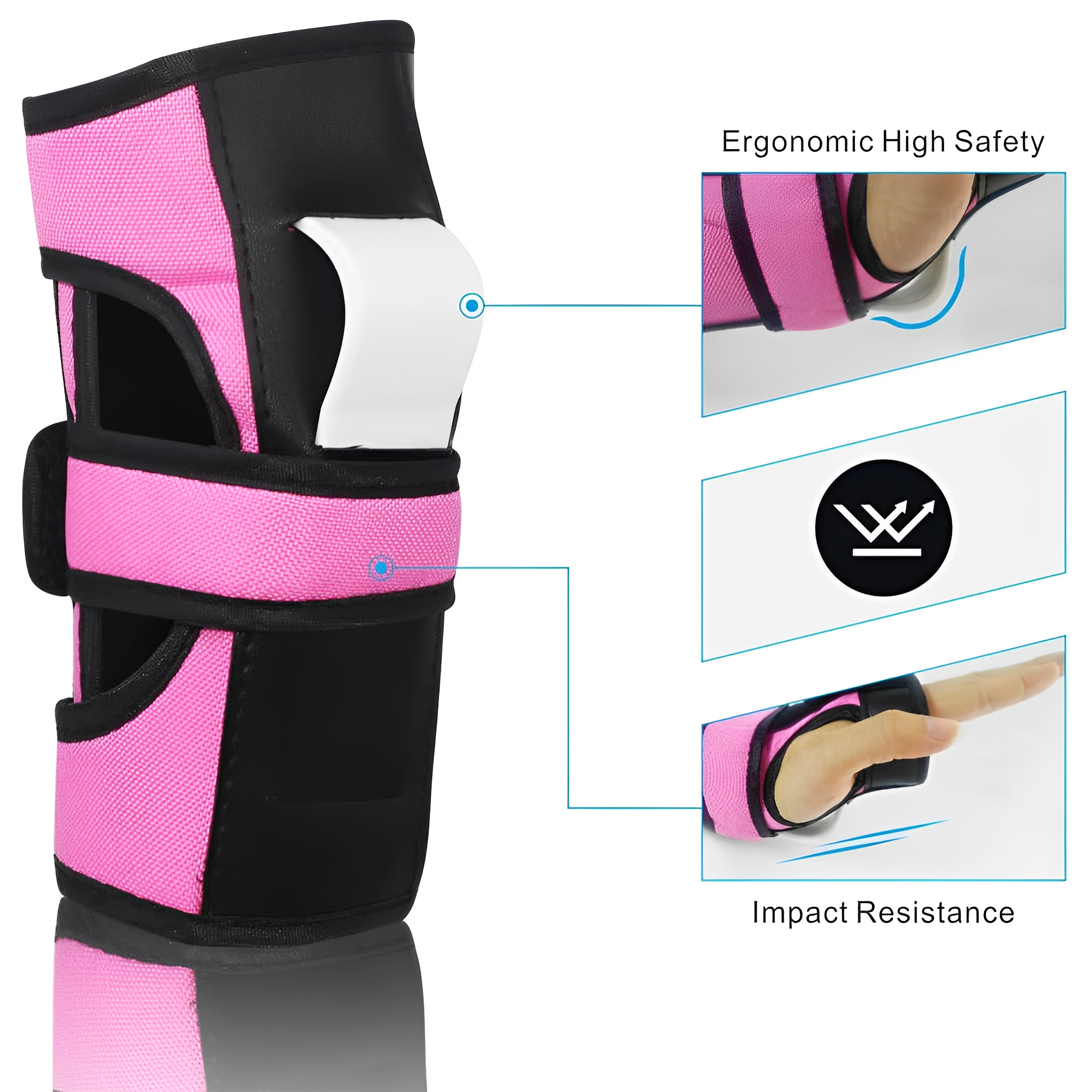 Set de protecciones LANOVAGEAR Rosa Full Skate Shop