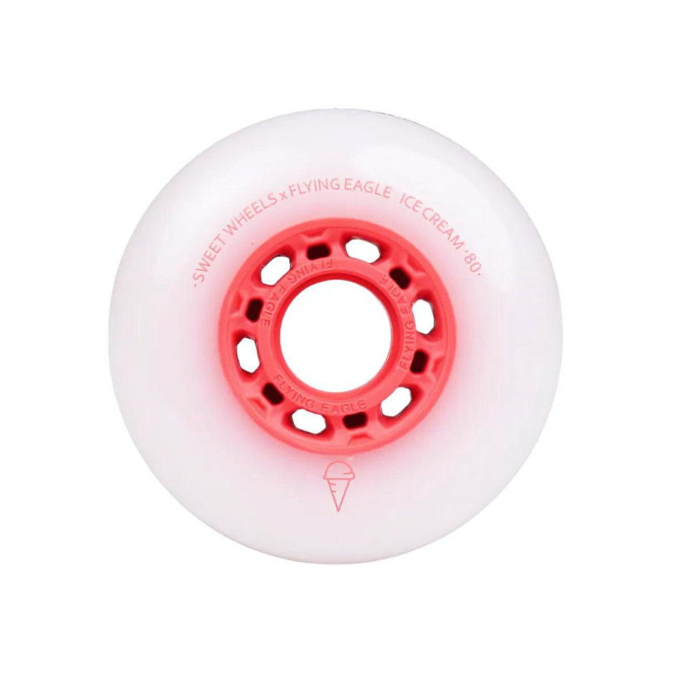 Ruedas Flying Eagle Ice Cream Sin Rodamientos 80mm - Roja Paq.8