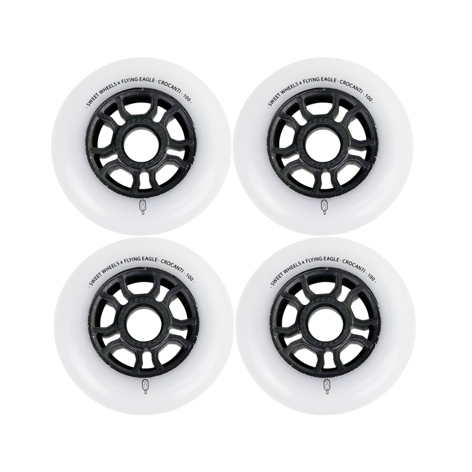 Ruedas FLYING EAGLE CROCANTI 100MM Blanco (UNIDAD) Full Skate Shop