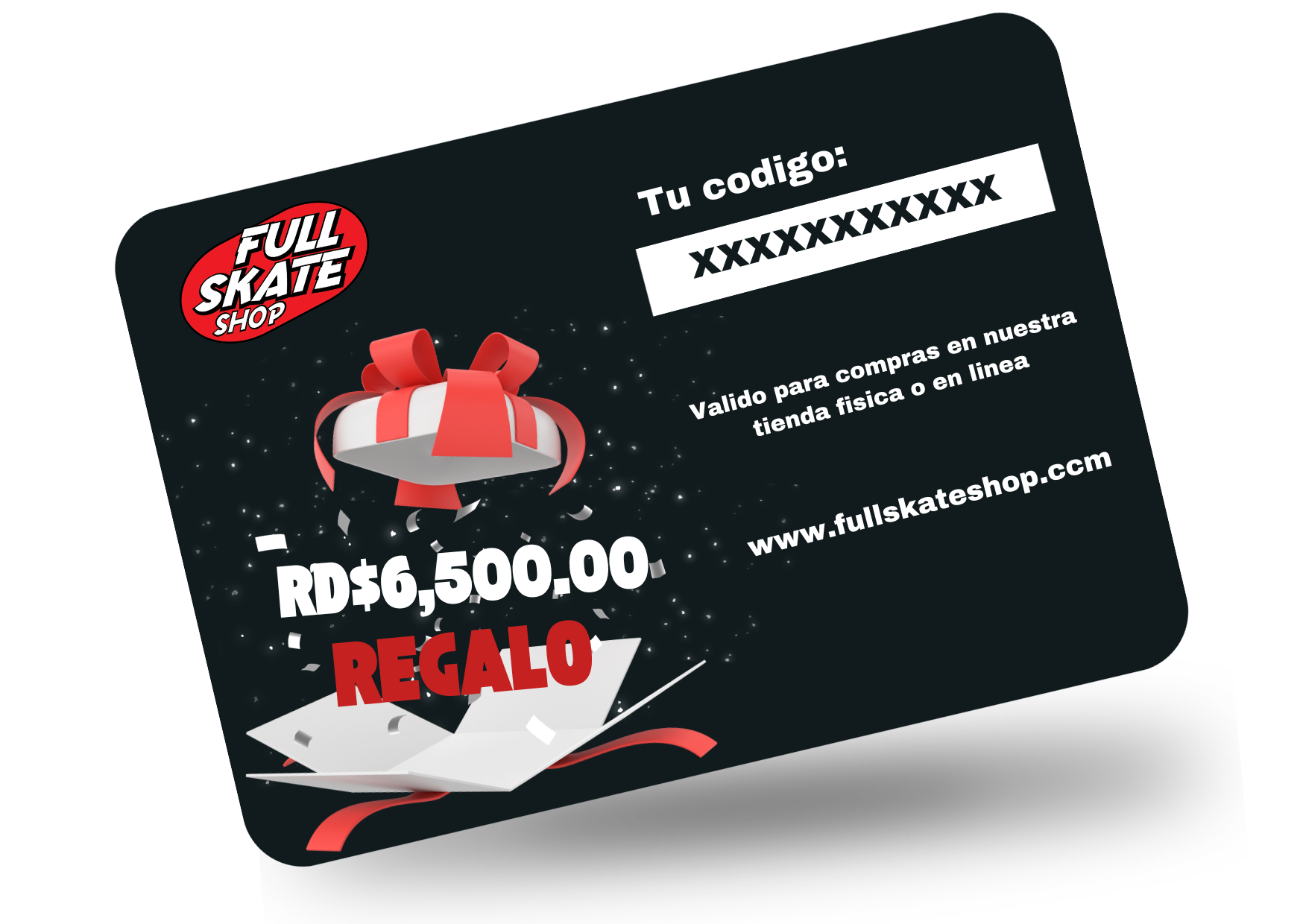 Tarjeta de regalo RD$6,500.00